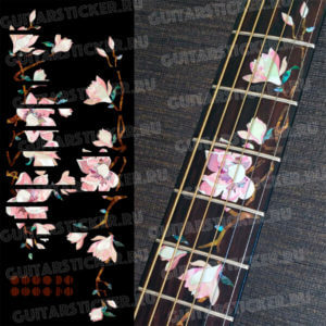 Комплект инлей-стикеров на гриф гитары Магнолия