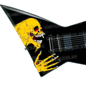 Череп Metallica на деку гитары