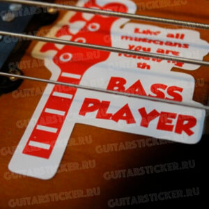 Наклейка на гитару Bass Player