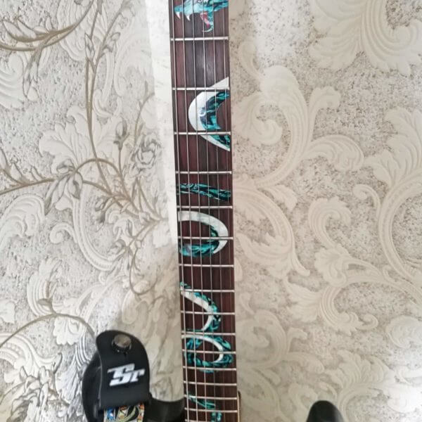 Наклейка змей на гриф гитары