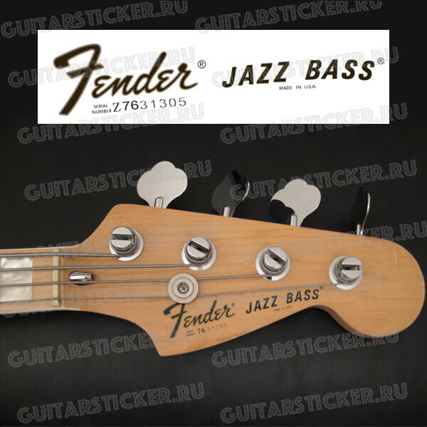 Купить наклейки water slide и переводилки на бас-гитару fender-jazz-bass-1976-1979 1