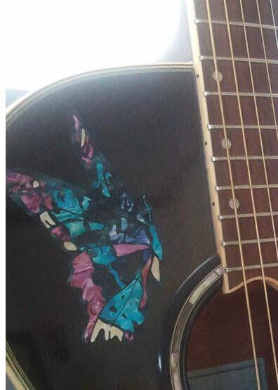 Купить наклейку бабочка для гитары