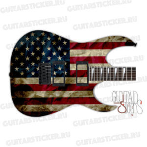 Наклейки с флагом США на деку гитары