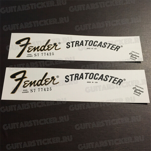 Купить наклейку на гитару Fender Stratocaster 1977-1981