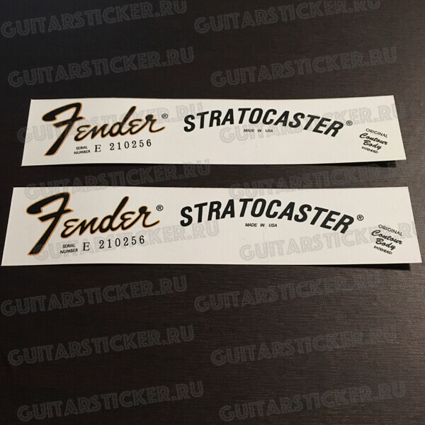 Наклейка на гитару Fender Stratocaster 1982