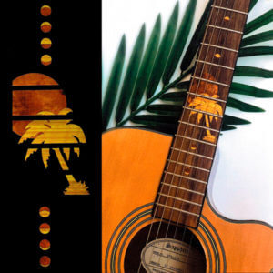 Комплект наклеек для гитары в стиле гаваи