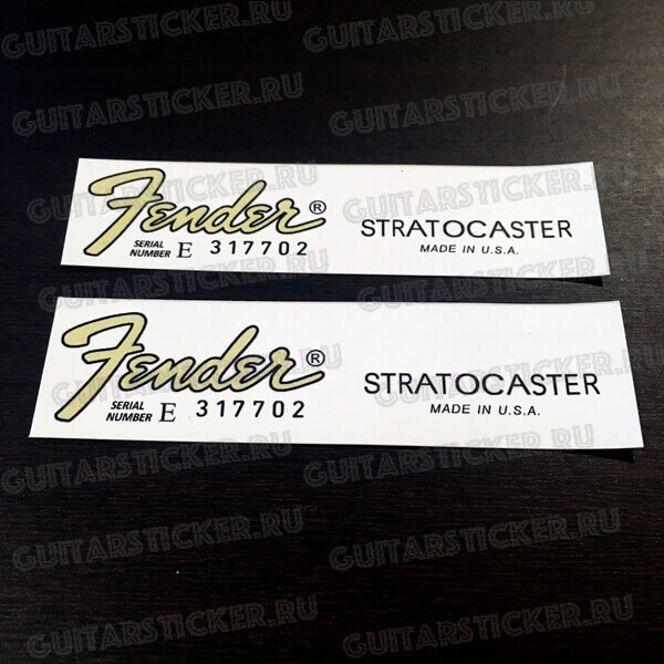 Купить наклейку на перо грифа Fender Stratocaster 1983-1984