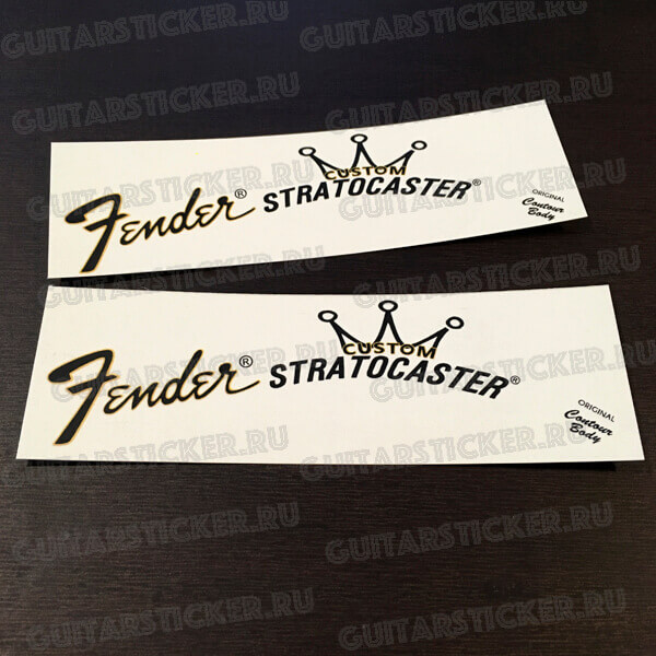 Купить наклейку Fender Stratocaster Custom на гитару